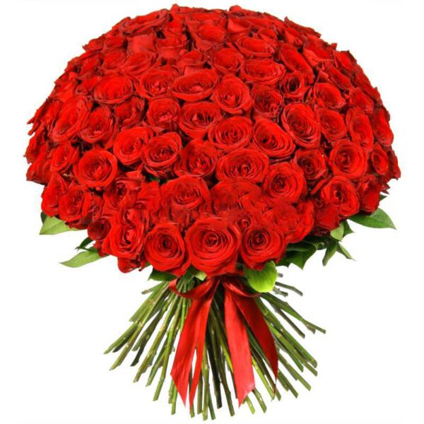 101 красная роза 50 см Доставка цветов в Новосибирске 2