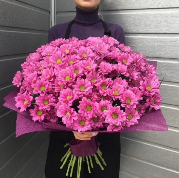 Букет из хризантем «Фиолет» Доставка цветов в Новосибирске 2