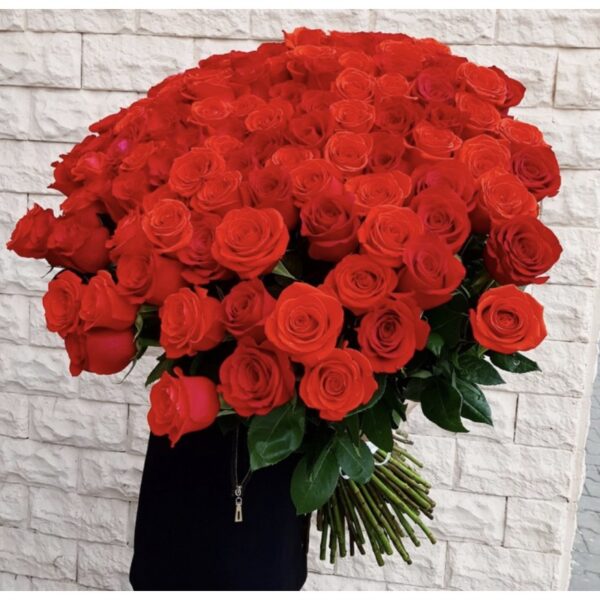 Роза красная 70 см  с БОЛЬШИМ БУТОНОМ 1 штука Доставка цветов в Новосибирске 5