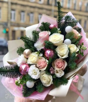 Букет Новогодний 001 Доставка цветов в Новосибирске